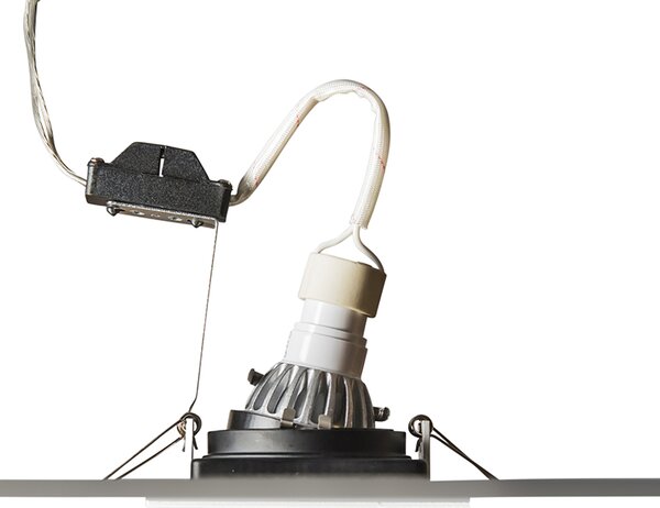Faretto da incasso Smart bianco con WiFi GU10 regolabile - Carree