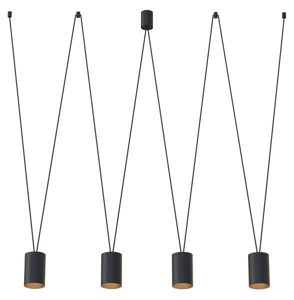 Lampadario MORE TONE nero 4xGU10x10W in metallo, dimensioni: 122x160x9 cm, IP20, Nowodvorski Lighting