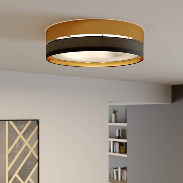 Plafoniera soffitto Hilton TK Lighting, dimmerabile, Nero, Soggiorno / Sala da pranzo, Metallo, Moderno, Plafoniera