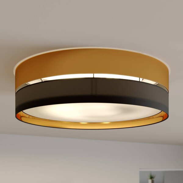 Plafoniera soffitto Hilton TK Lighting, dimmerabile, Nero, Soggiorno / Sala da pranzo, Metallo, Moderno, Plafoniera