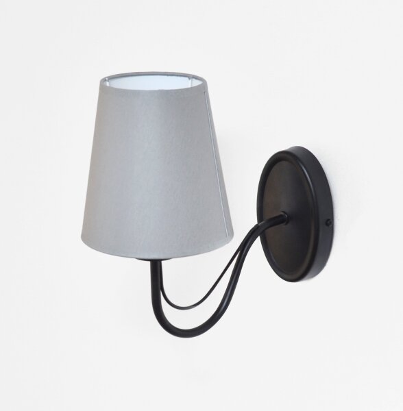 Applique MALBO 1xE27/15W/230V grigio/nero