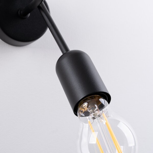 Sollux SL.1433 - Applique LOOP 1xE27/15W/230V nero
