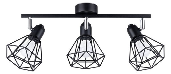 Lampada da soffitto ARTEMIS 3 nero 3xE14 10W acciaio 19x17x52cm Sollux Lighting