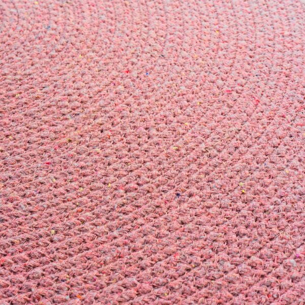 Tappeto rotondo rosa ø 90 cm Pompomparty - douceur d'intérieur