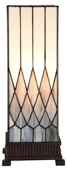 Lampada da tavolo Tiffany Clayre & Eef 17x17x43 cm in vetro grigio