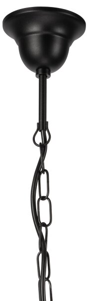 Lampadario a sospensione con catena DONATO 3xE14/40W/230V nero