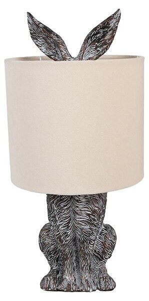 Clayre & Eef Lampada da tavolo Rabbit Ø 20x43 cm Marrone Beige Poliresina