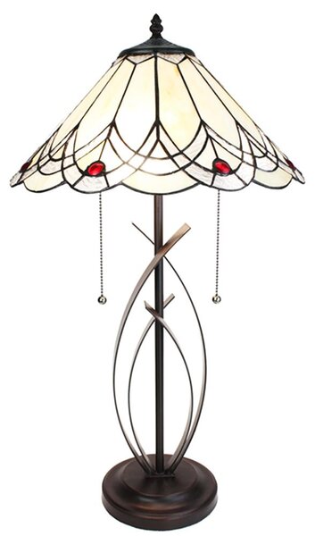 Lampada da tavolo Tiffany Clayre & Eef Ø 39x69 cm Vetro beige