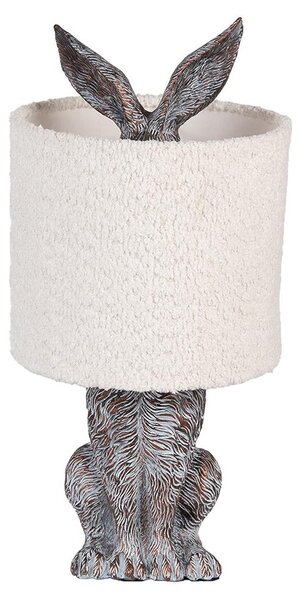 Clayre & Eef Lampada da tavolo Rabbit Ø 20x43 cm Marrone Beige Plastica