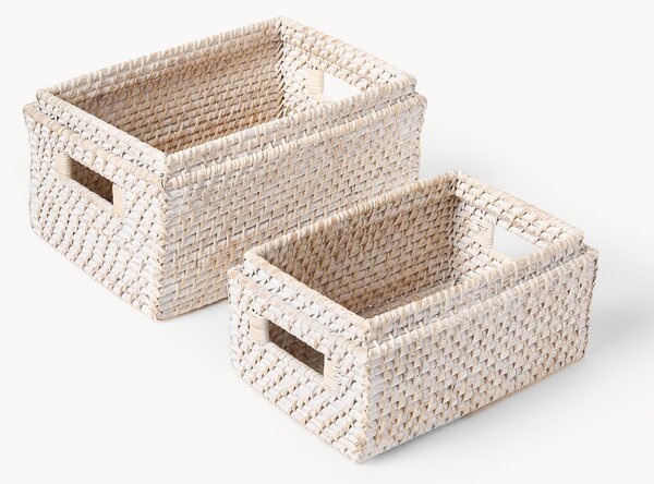 Set di 2 cesti con coperchio Lurdes
