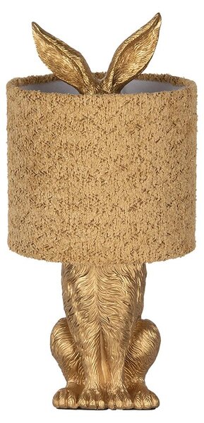 Clayre & Eef Lampada da tavolo Rabbit Ø 20x43 cm Plastica color oro