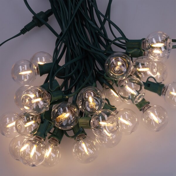 Brilagi -LED Ghirlanda decorativa da esterno 25xE12 20m verde IP44 bianco caldo