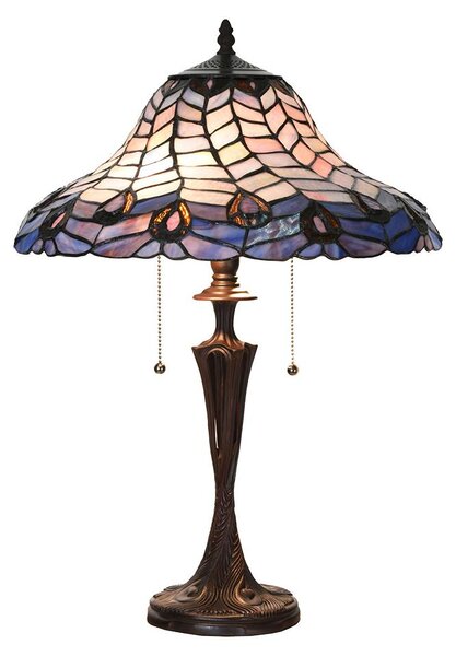 Lampada da tavolo Tiffany Clayre & Eef Ø 40x60 cm in vetro blu violetto