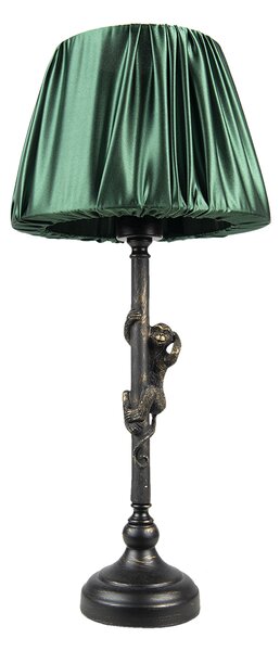Lampada da tavolo Clayre & Eef Ø 25x55 cm Scimmia in poliresina marrone verde