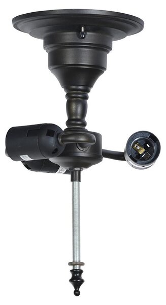 Lampada a sospensione Clayre & Eef Tiffany 18x10x20 cm E27/max 3x40W in metallo nero