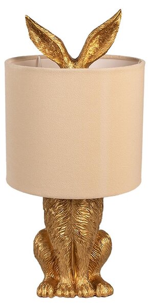 Clayre & Eef Lampada da tavolo Rabbit Ø 20x43 cm Poliresina color oro