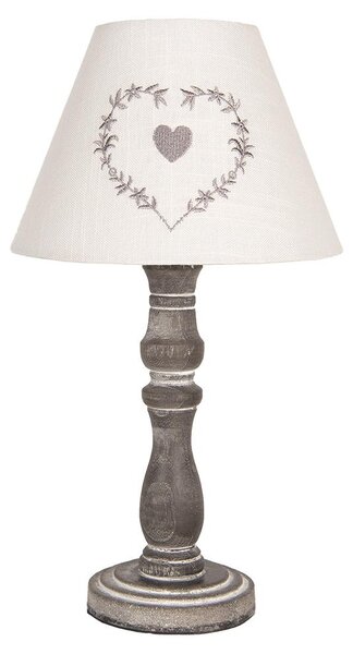 Lampada da tavolo Clayre & Eef Ø 23x40 cm Legno grigio