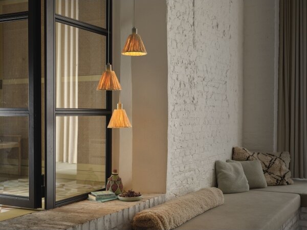 Ledvance - Lampadario a sospensione con filo DECOR RAFFIA 3xE27/15W/230V bastone di rafia