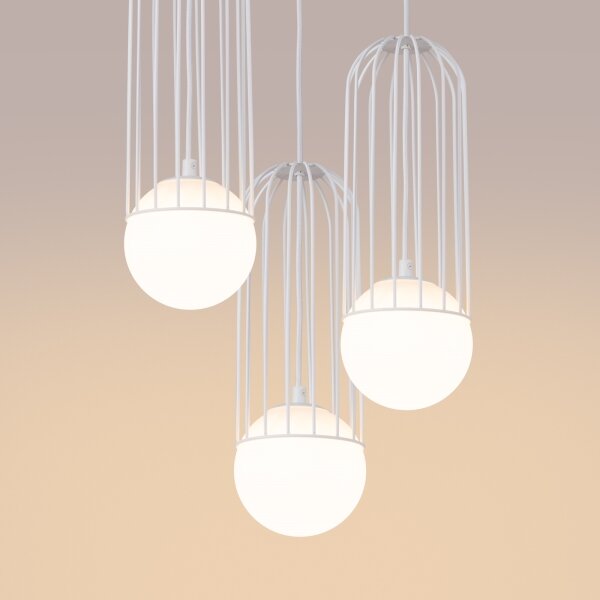 Sollux SL.1335 - Lampadario a sospensione con filo BRINA 3xG9/8W/230V bianco