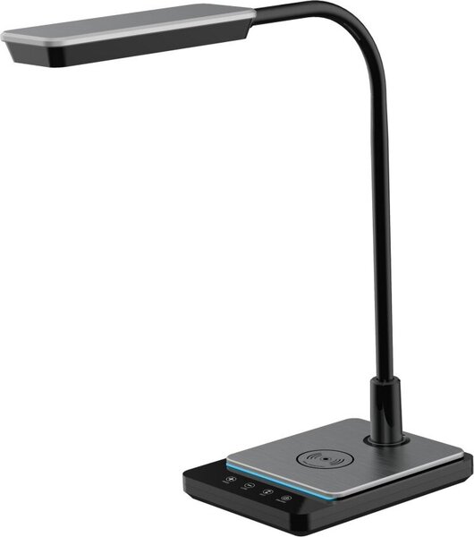 Maxcom ML3100 Porto Moderna lampada da terra a LED Lampada da tavolo con 48 LED e 3 modalità di luminosità Nero
