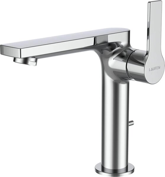 Miscelatore lavabo Laufen, bocca fissa, funzione Eco+, con valvola di scarico, cromato, 1 pz