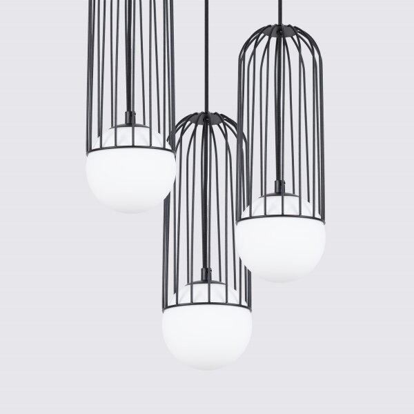 Sollux SL.1336 - Lampadario a sospensione con filo BRINA 3xG9/8W/230V nero