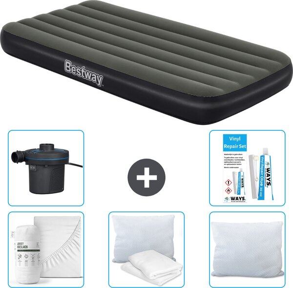 Materasso gonfiabile Bestway - 1 persona - 99 x 188 x 28 cm - Blu - Accessori inclusi