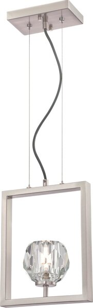 Lampada a sospensione a fiamma singola Zoa nickel
