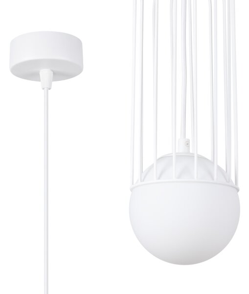Sollux SL.1331 - Lampadario a sospensione con filo BRINA 1xG9/8W/230V bianco