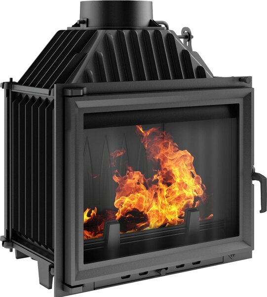 Caminetto in ghisa per legna MAJA 8 kW Ø 200 porta autochiudente