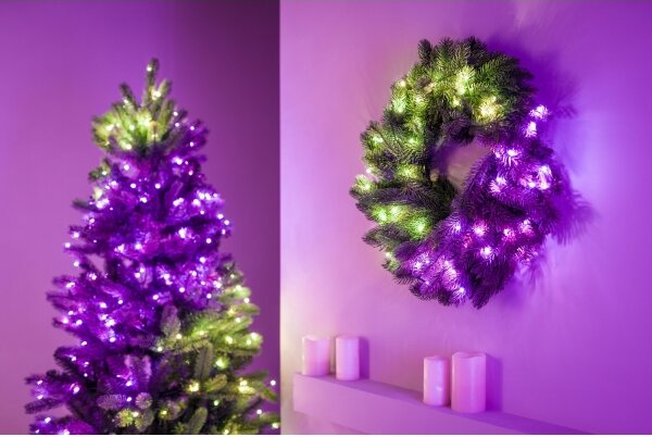 Twinkly GD20P4425P00 - LED RGB Dimmerabile Ghirlanda di Natale 50xLED diametro 60 cm Wi-Fi