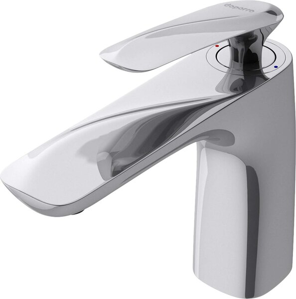 Doporro Rubinetto Bagno Miscelatore per Lavabo Caldo e Freddo Regolabile Miscelatore Monocomando 16.5cm WAM-7201 Argento