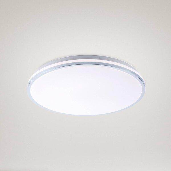 JUST LIGHT. GmbH Plafoniera Isabell, Cromo / Argento, Bagno, Plastica, Moderno, Plafoniera