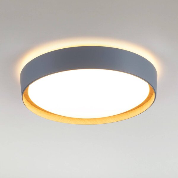 JUST LIGHT. GmbH Plafoniera a LED Emilia, dimmerabile, Alluminio / Grigio / Zincato, Soggiorno / Sala da pranzo, Metallo, Moderno, Plafoniera LED