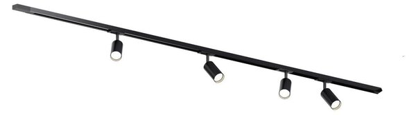 Set MRail da 2 metri diritto + 4 faretti inclusi, nero