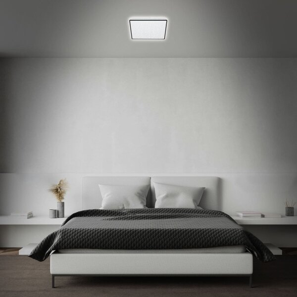 Briloner 3748-415 - Plafoniera LED STAR SKY LED/15W/230V 27x27 cm nera