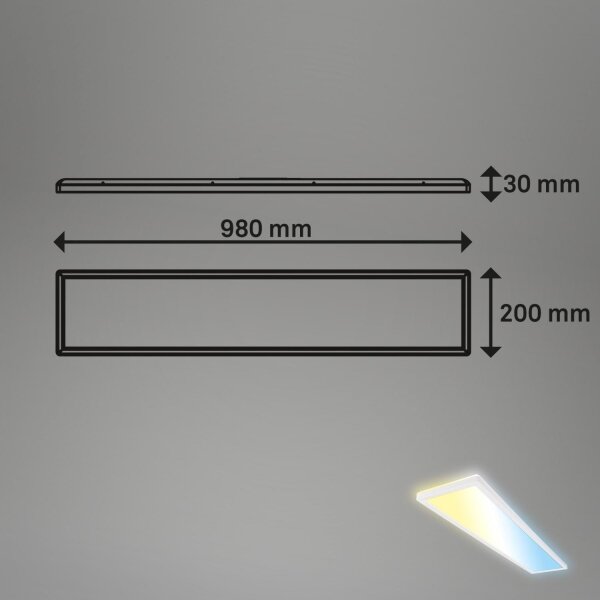 Briloner 7533-016 -LED dimmerabile pannello a superficie TAVA LED/36W/230V 2700-6500K 98x20 cm + telecomando