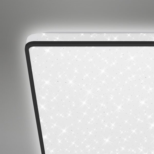 Briloner 3748-415 - Plafoniera LED STAR SKY LED/15W/230V 27x27 cm nera