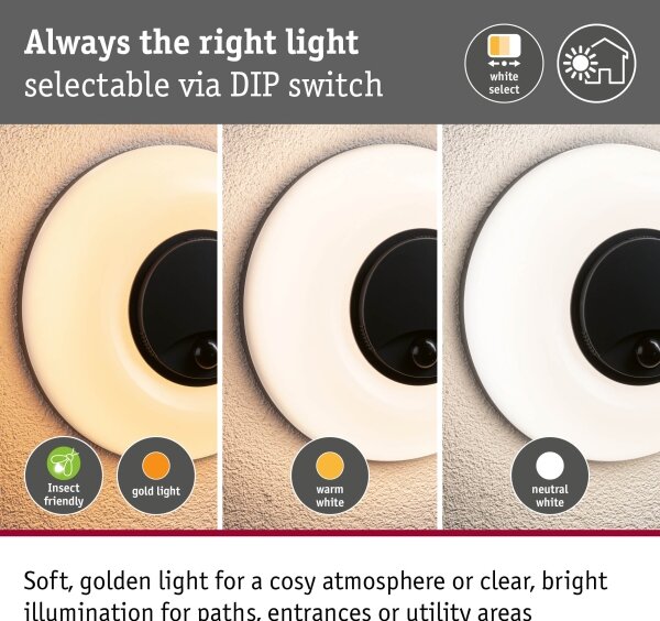 Paulmann 94956 - LED/20,5W IP65 dimmerabile applique da esterno AUREVA 230V
