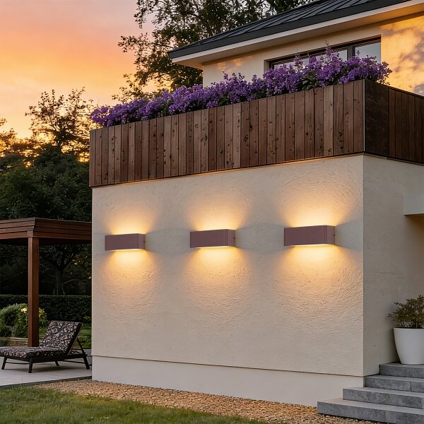 Brilagi - Applique da esterno LED DONNANI LED/7W/230V 20 cm marrone IP44