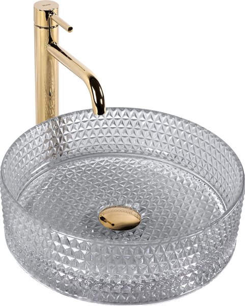 Lavabo da Appoggio Rea Cristal Light Grey