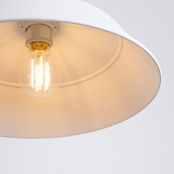 Sollux SL.1321 - Lampadario a sospensione con filo FANO 1xE27/15W/230V diametro 34 cm bianco