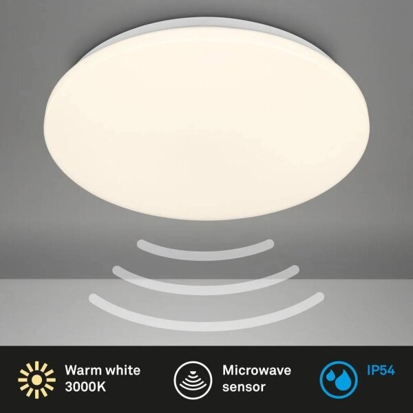Briloner 3828-016-LED Plafoniera da soffitto per bagno con sensore WALK LED/24W/230V IP54, diametro 35 cm