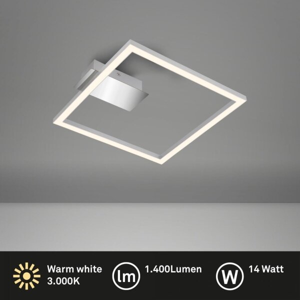 Briloner 3780-014-LED Plafoniera FRAME LED/14W/230V 26,5x25 cm cromo opaco