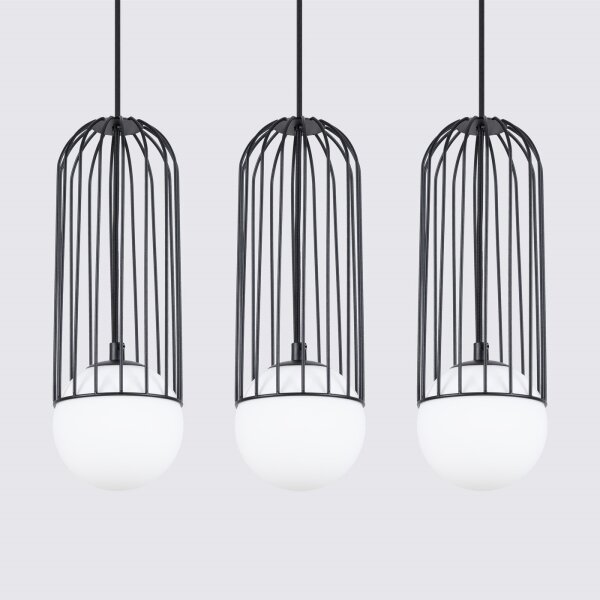 Sollux SL.1334 - Lampadario a sospensione con filo BRINA 3xG9/8W/230V nero