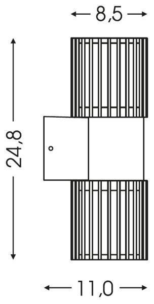 BRILAGI - Lampada da parete per esterni ARMOR 2xGU10/35W/230V IP44 nera