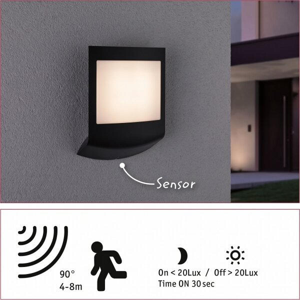 Paulmann 94513 - RGBW LED/8,2W IP44 Applique da esterno PADEA 230V