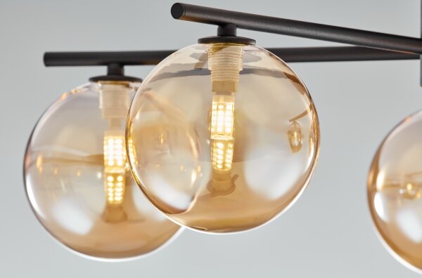 Jupiter 2047 - Lampadario a plafone PRATO 5xG9/10W/230V nero/beige