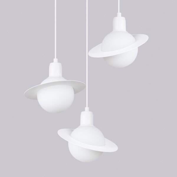 Sollux SL.1357 - Lampadario a sospensione con filo HYPERION 3xG9/8W/230V bianco