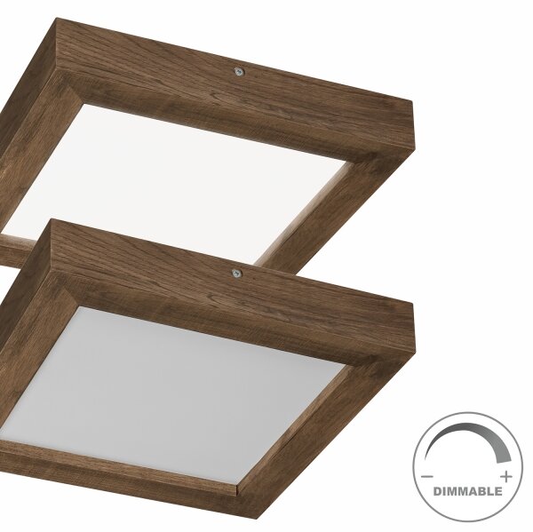 Brilagi-LED Lampada dimmerabile WOODY FRAME LED/24W/230V quercia 30x30 cm IP44 +